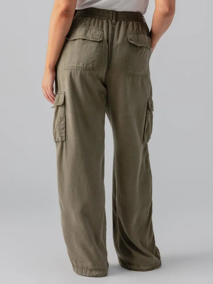 Women Relaxed Reissue Cargo Standard Rise Pant Burnt Olive Inclusive Collection Sanctuary Clothing Inclusive