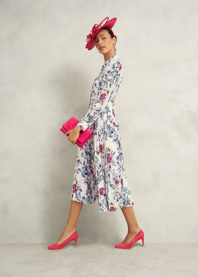 Women Renata Suede Clutch Zinnia Pink Hobbs Bags
