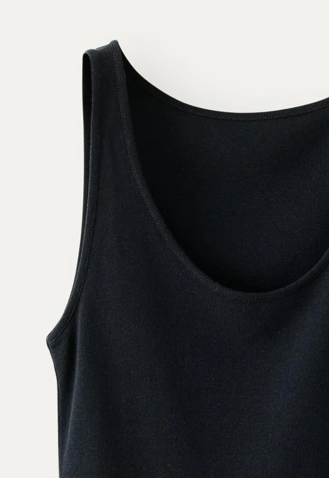 Women Ribbed Vest Black Poetry Fashion TShirt and Tops