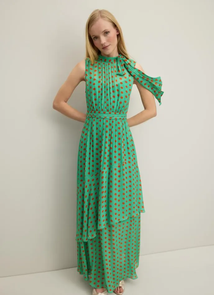 Women Robyn Green And Red Spot Print Dress Green LKBennett Dresses