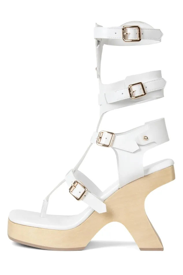 Women Sandal Jeffrey Campbell ELEMENTS White