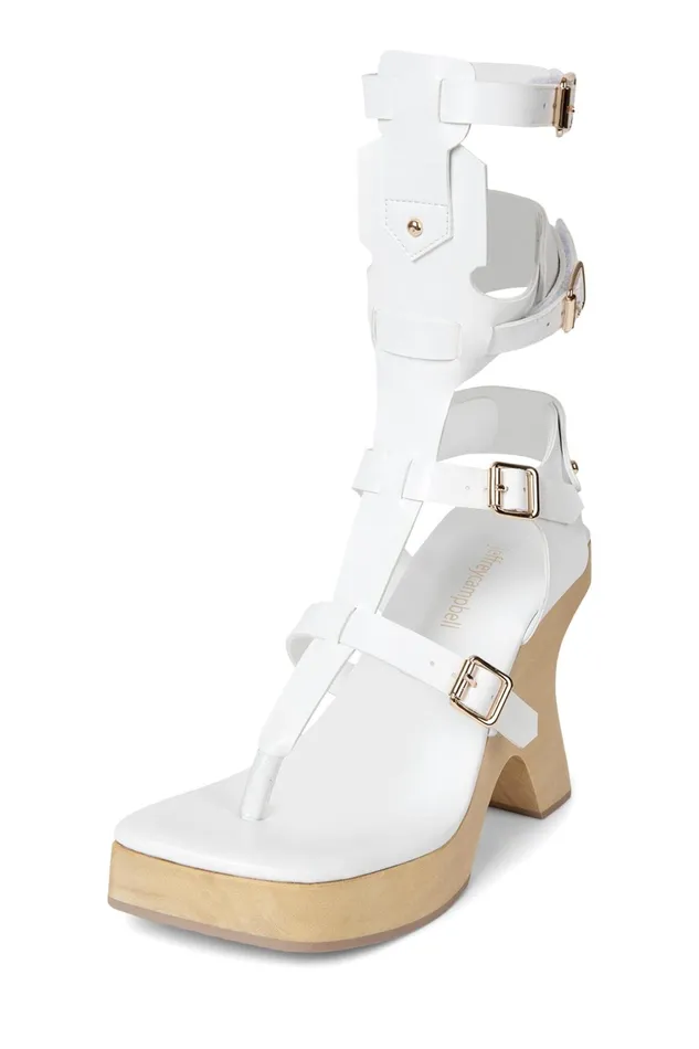 Women Sandal Jeffrey Campbell ELEMENTS White