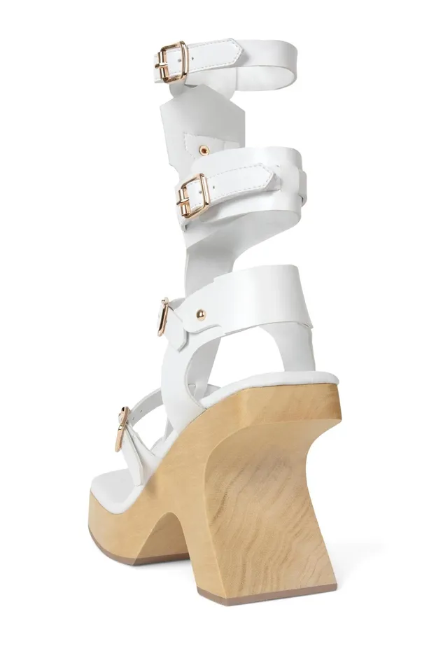 Women Sandal Jeffrey Campbell ELEMENTS White