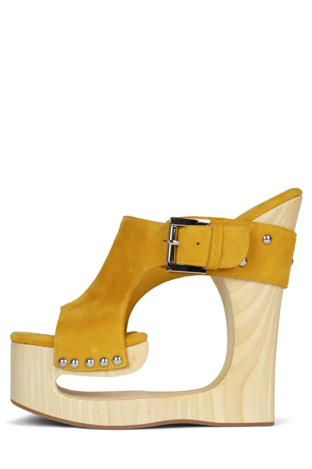 Women Sandal Jeffrey Campbell ETHEREAL Mustard Suede