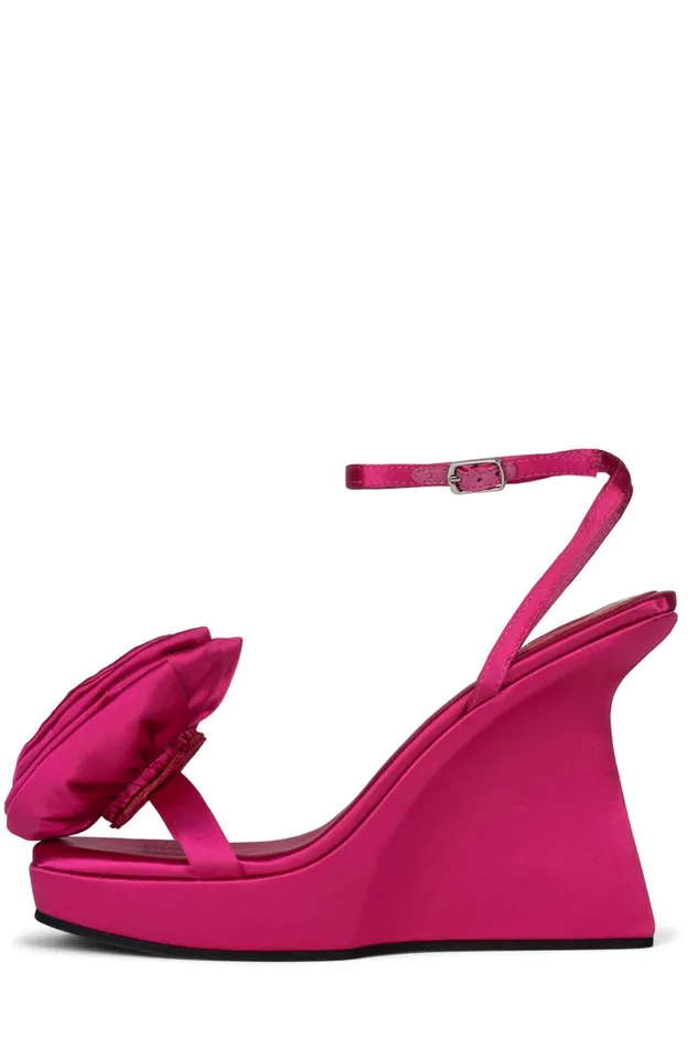 Women Sandal Jeffrey Campbell HIBISCUS Fuchsia Satin