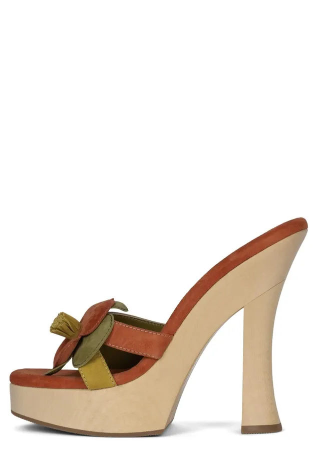 Women Sandal Jeffrey Campbell UGROWGRL Brown Khaki Suede Combo