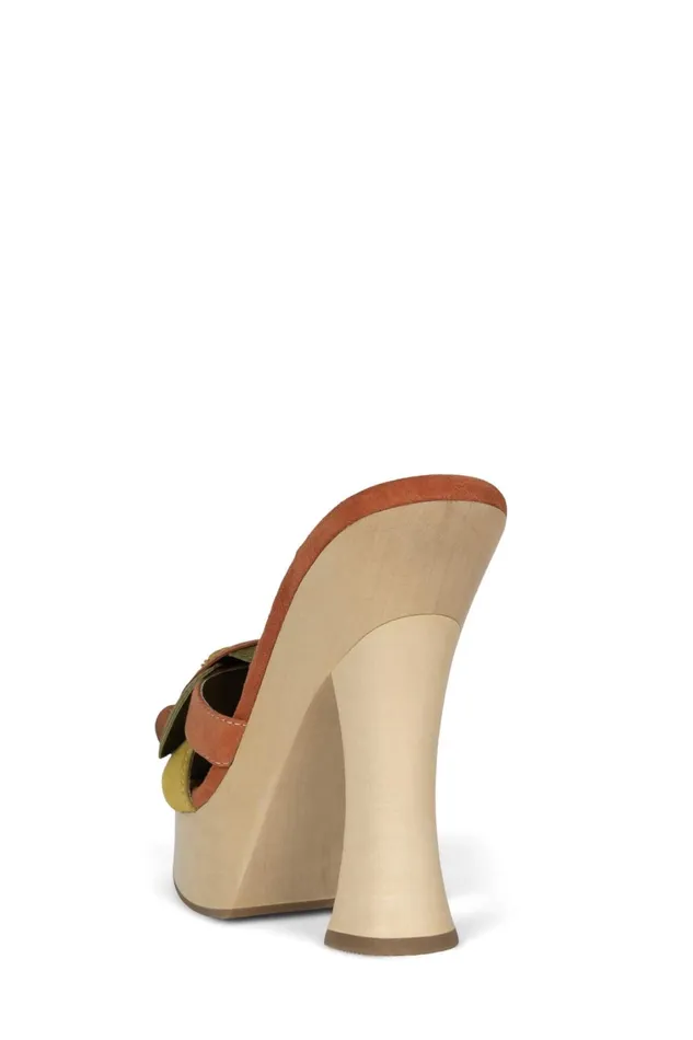 Women Sandal Jeffrey Campbell UGROWGRL Brown Khaki Suede Combo