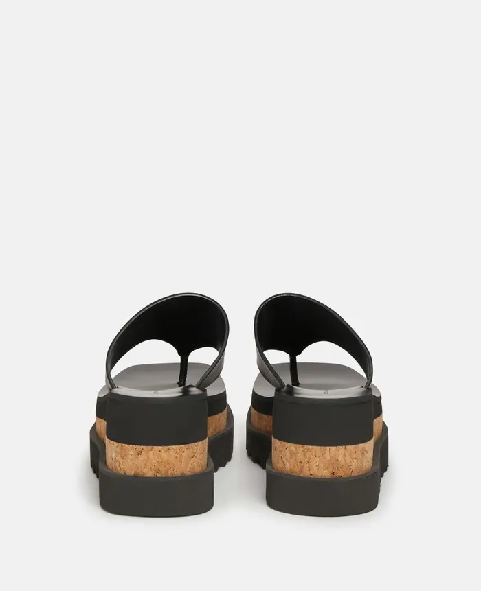 Women Sandals Stella McCartney SneakElyse Platform Thong Sandals Black Women Sandals Stella McCartney SneakElyse Platform Thong Sandals Black
