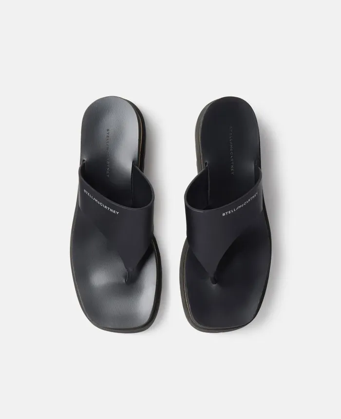 Women Sandals Stella McCartney SneakElyse Platform Thong Sandals Black Women Sandals Stella McCartney SneakElyse Platform Thong Sandals Black