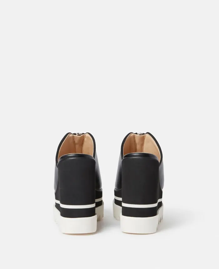Women Sandals Stella McCartney SneakElyse Zip Slide Wedge Sandals Black