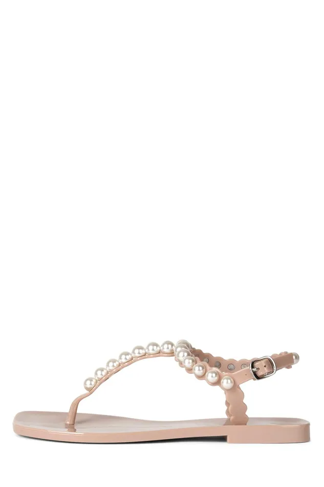 Women Sandals Under 100 Jeffrey Campbell PEARLESQUE Natural Shiny