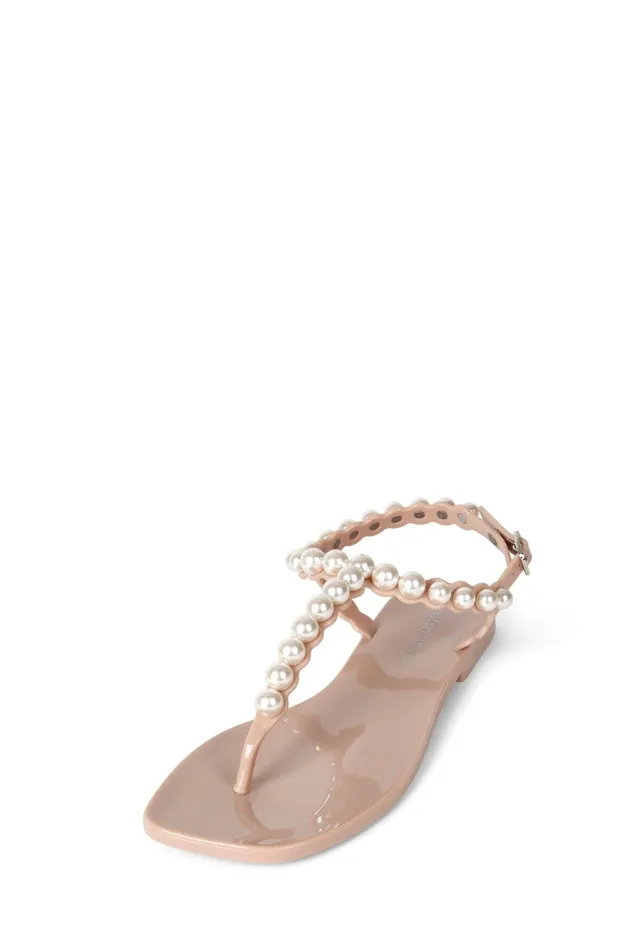 Women Sandals Under 100 Jeffrey Campbell PEARLESQUE Natural Shiny