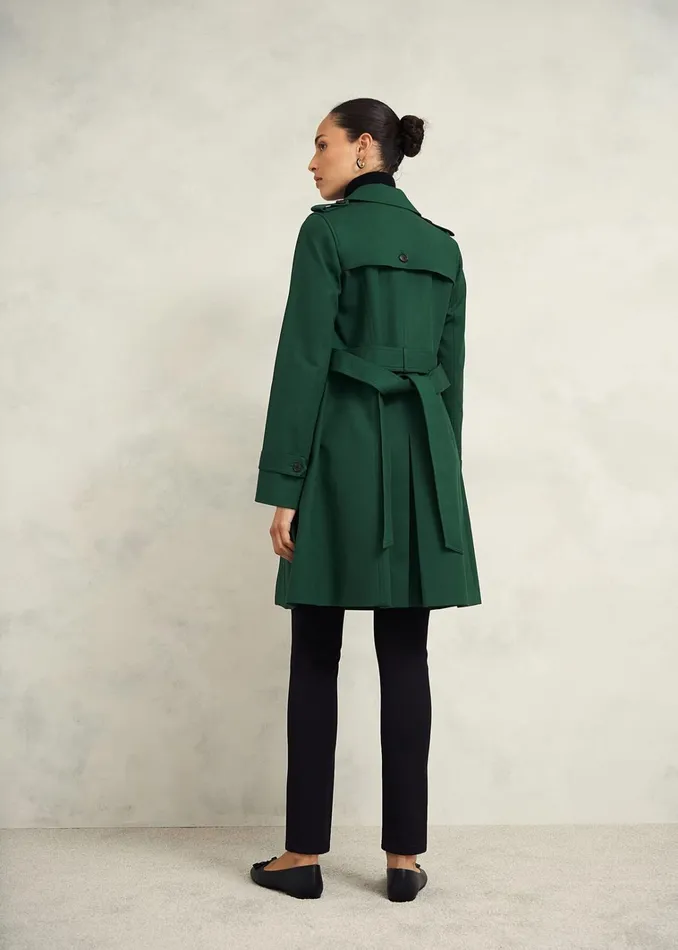 Women Saskia Shower Resistant Trench Coat Bay Green Hobbs Coats and Jackets