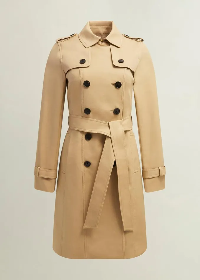 Women Saskia Shower Resistant Trench Coat Tan Hobbs Coats and Jackets
