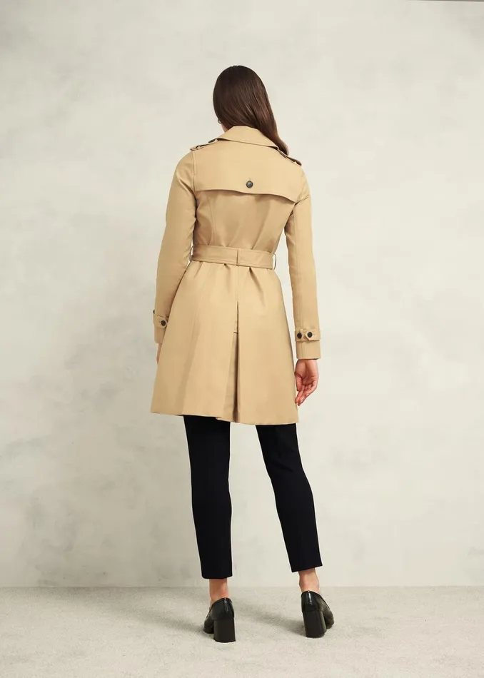 Women Saskia Shower Resistant Trench Coat Tan Hobbs Coats and Jackets
