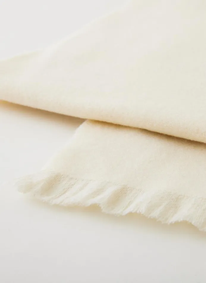 Women Scarves Tibi Fringe Scarf Ivory