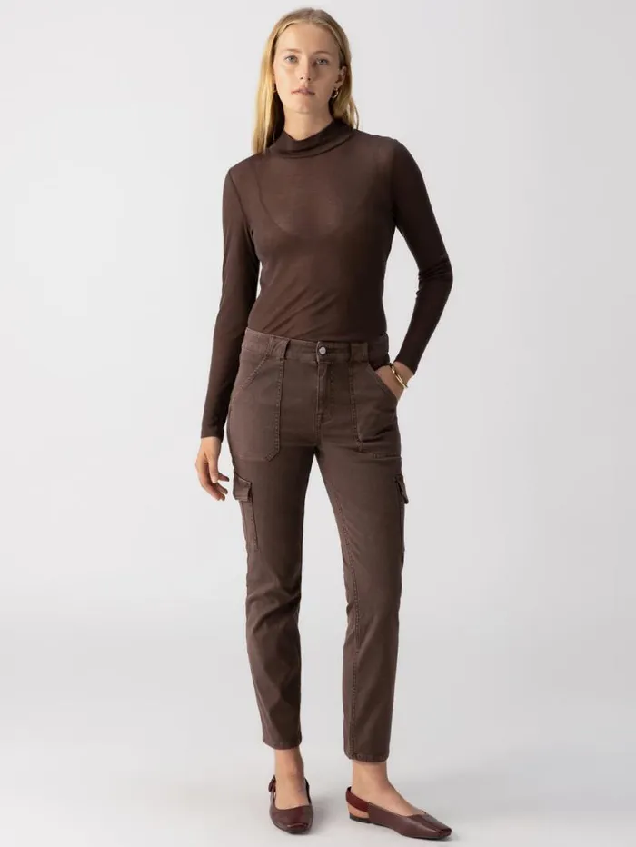 Women Sculpted Hayden Cargo Standard Rise Pant Brown Sugar Sanctuary Clothing Pants