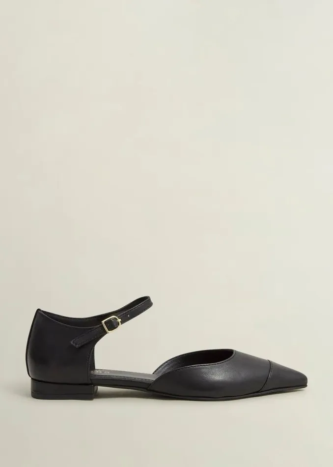Women Seren Leather Flats Black Hobbs Flats