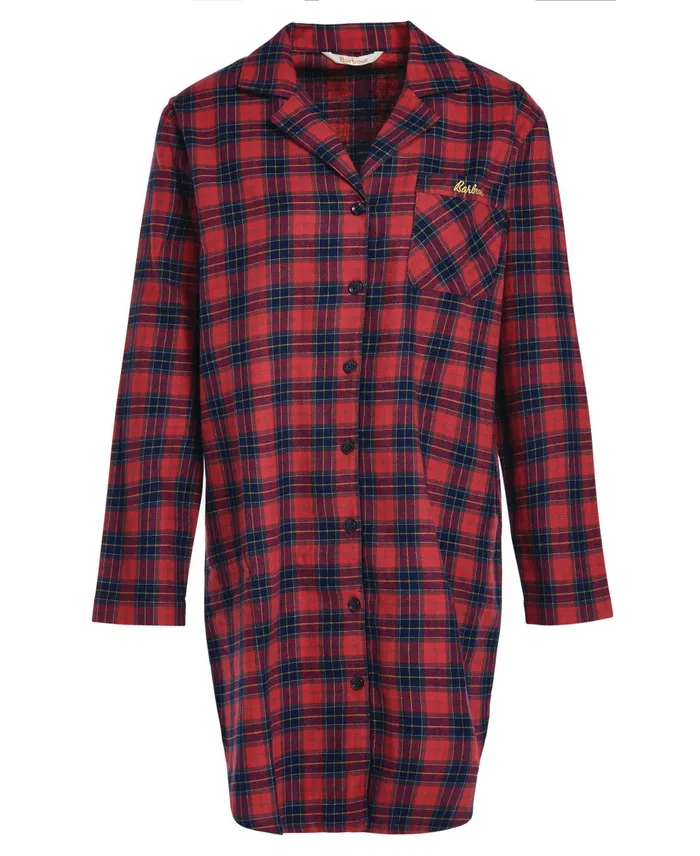 Women Shirts and Blouses Barbour Etta Nightshirt Small Red Tartan Women Shirts and Blouses Barbour Etta Nightshirt Small Red Tartan