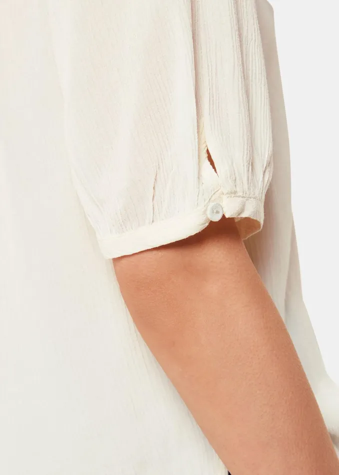Women Shirts and Blouses Whistles White Jessie Tie Front Blouse