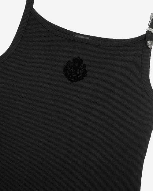 Women Shirts and Tops The Kooples Black Ribbed Tank Top Black