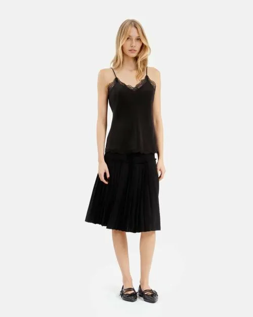Women Shirts and Tops The Kooples Black Silk Camisole Black