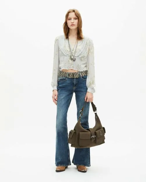 Women Shirts and Tops The Kooples Blue Printed Top Blue
