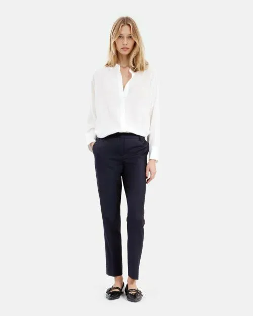 Women Shirts and Tops The Kooples Loose White Washed Silk Shirt White