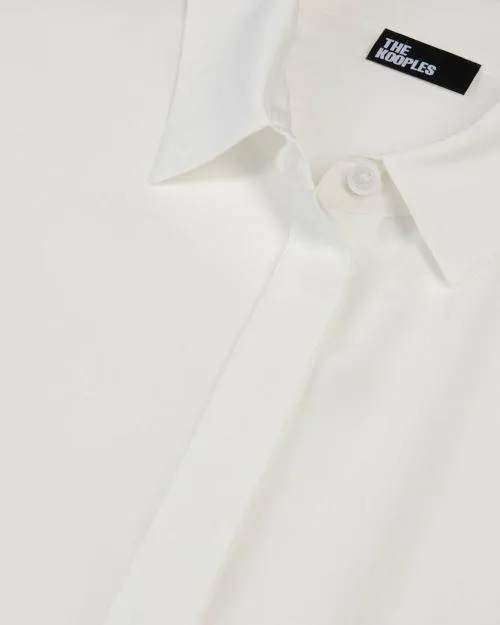 Women Shirts and Tops The Kooples Loose White Washed Silk Shirt White
