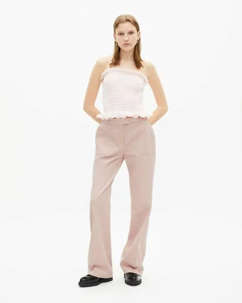 Women Shirts and Tops The Kooples Pink Smocked Bustier Top Lila