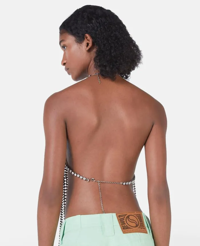 Women Shirts And Tops Stella McCartney Crystal Fringed Bra Crystal