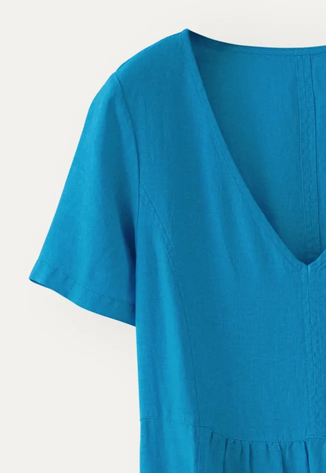 Women Shortsleeve Vneck Dress Peacock Poetry Fashion Dresses and Skirts