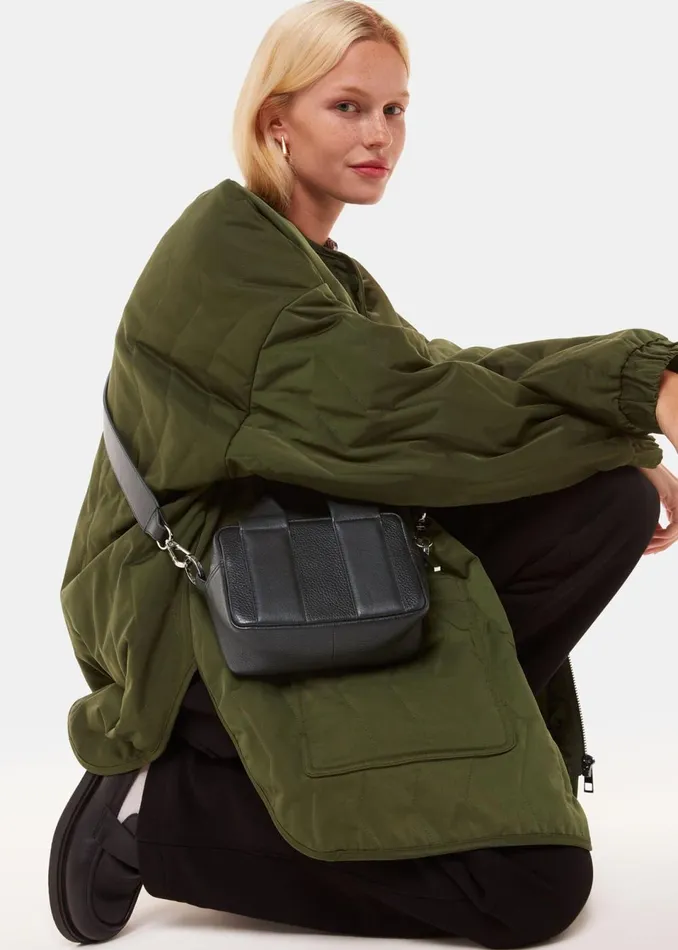 Women Shoulder Bags and Tote Bags Whistles Black Monika Crossbody Bag
