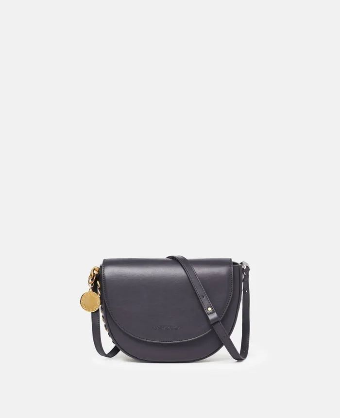 Women Shoulder Bags Stella McCartney Frayme Medium Flap Shoulder Bag Shadow Black Women Shoulder Bags Stella McCartney Frayme Medium Flap Shoulder Bag Shadow Black