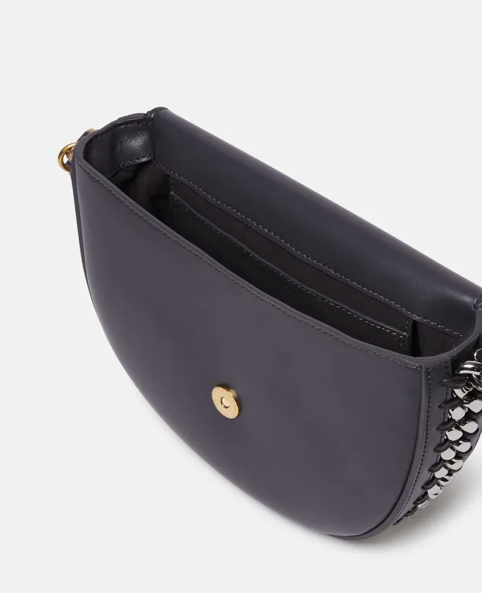 Women Shoulder Bags Stella McCartney Frayme Medium Flap Shoulder Bag Shadow Black Women Shoulder Bags Stella McCartney Frayme Medium Flap Shoulder Bag Shadow Black