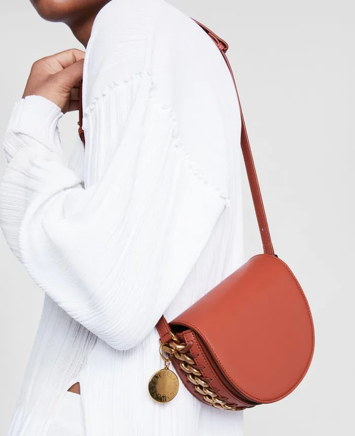Women Shoulder Bags Stella McCartney Frayme Small Flap Shoulder Bag Brick Women Shoulder Bags Stella McCartney Frayme Small Flap Shoulder Bag Brick