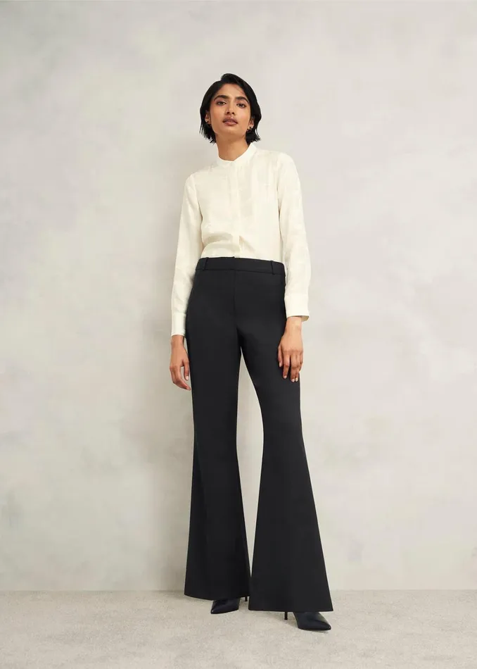 Women Sinclair Trousers With Wool Black Hobbs Trousers