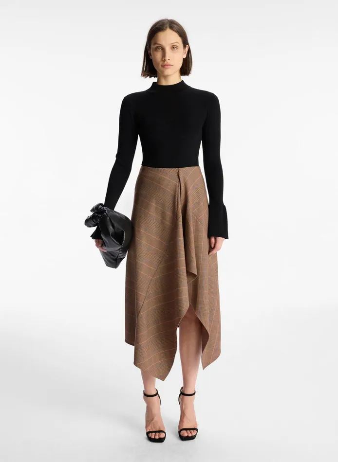 Women Skirts ALC Navy Midi Skirt Sable Multi