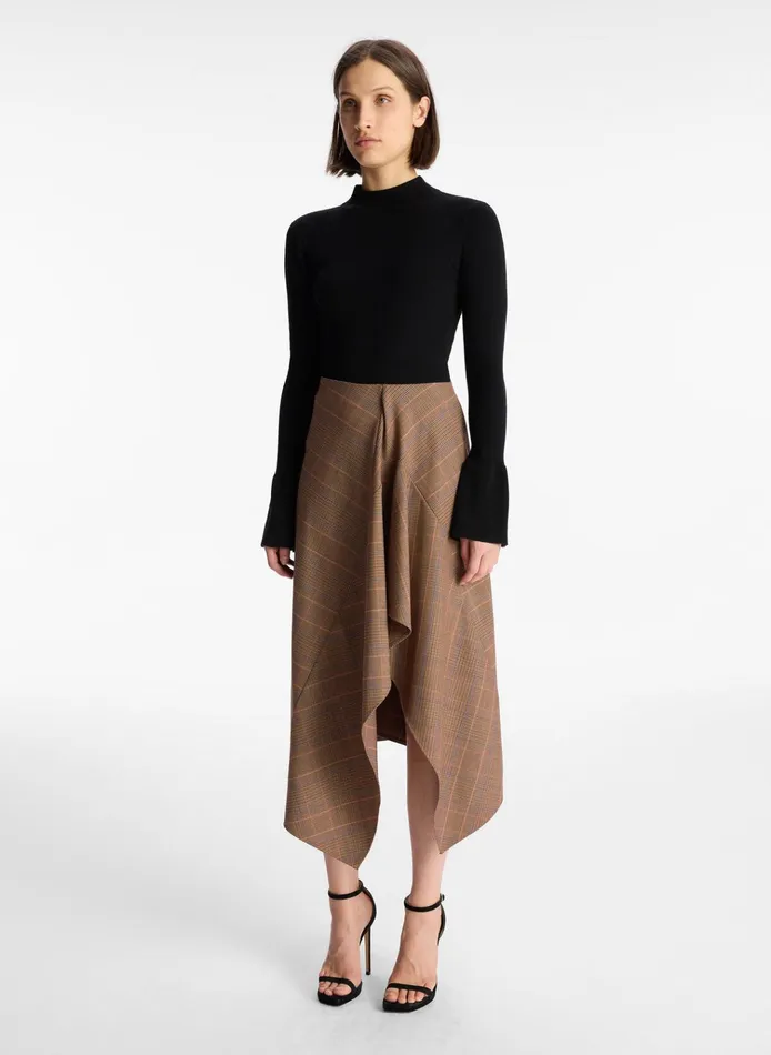 Women Skirts ALC Navy Midi Skirt Sable Multi