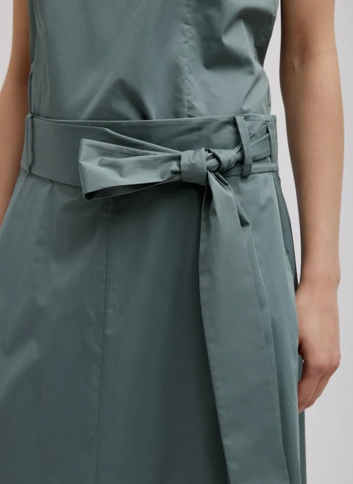 Women Skirts Tibi Eco Poplin Back Wrap Skirt Green Limestone