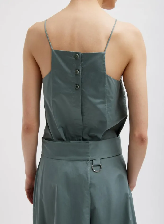 Women Skirts Tibi Eco Poplin Back Wrap Skirt Green Limestone