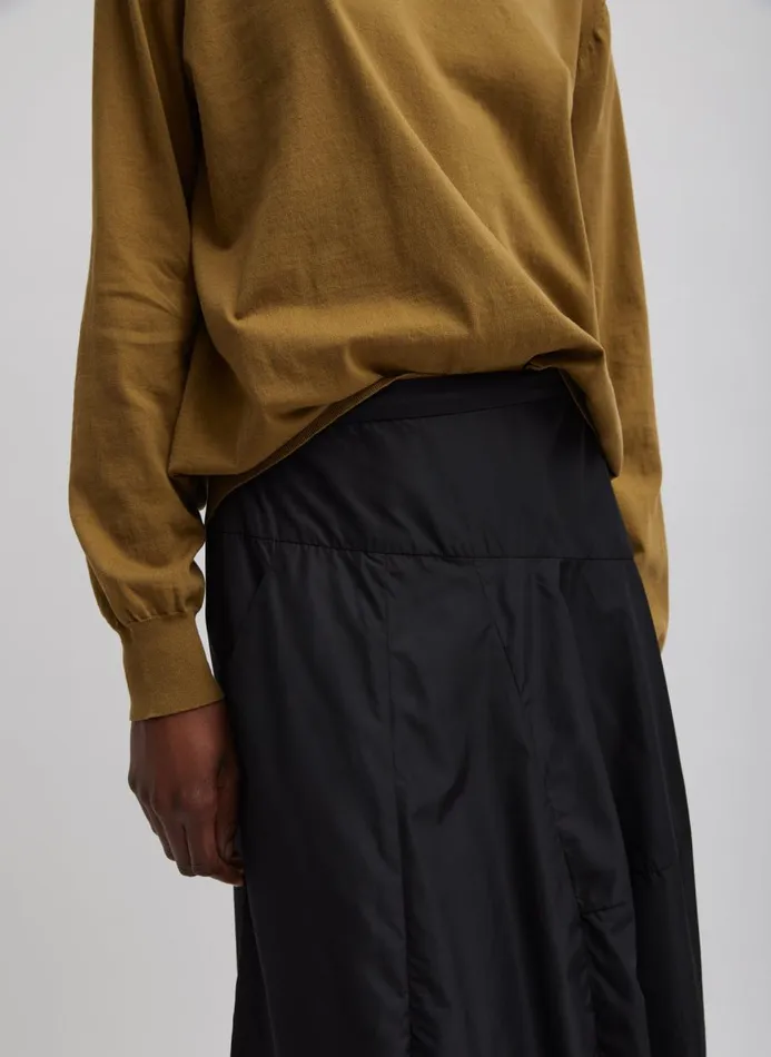 Women Skirts Tibi Nylon Asymmetrical Balloon Skirt Black