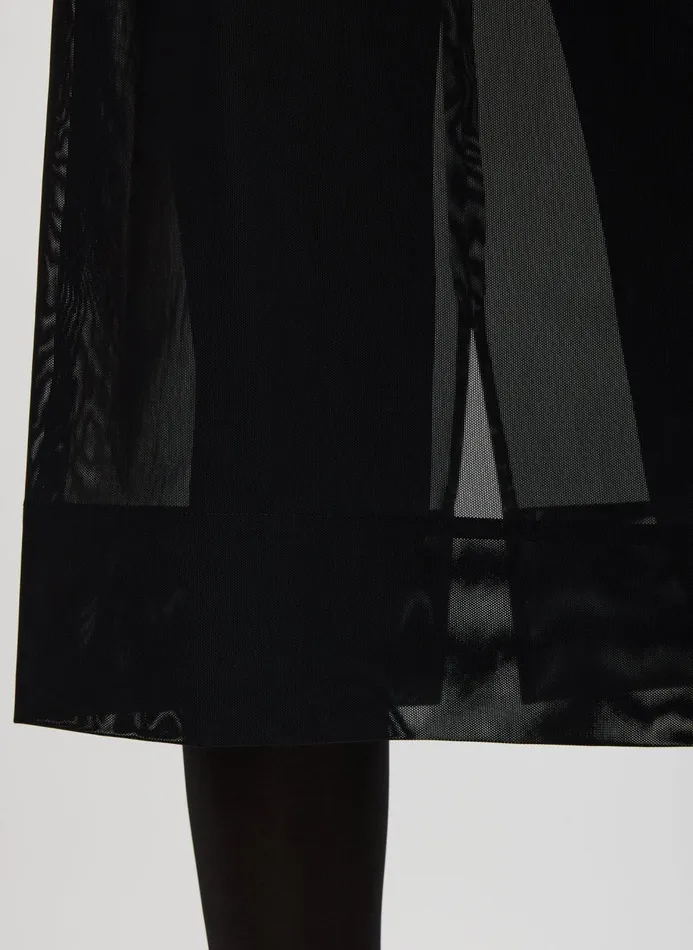 Women Skirts Tibi Power Mesh Skirt Black