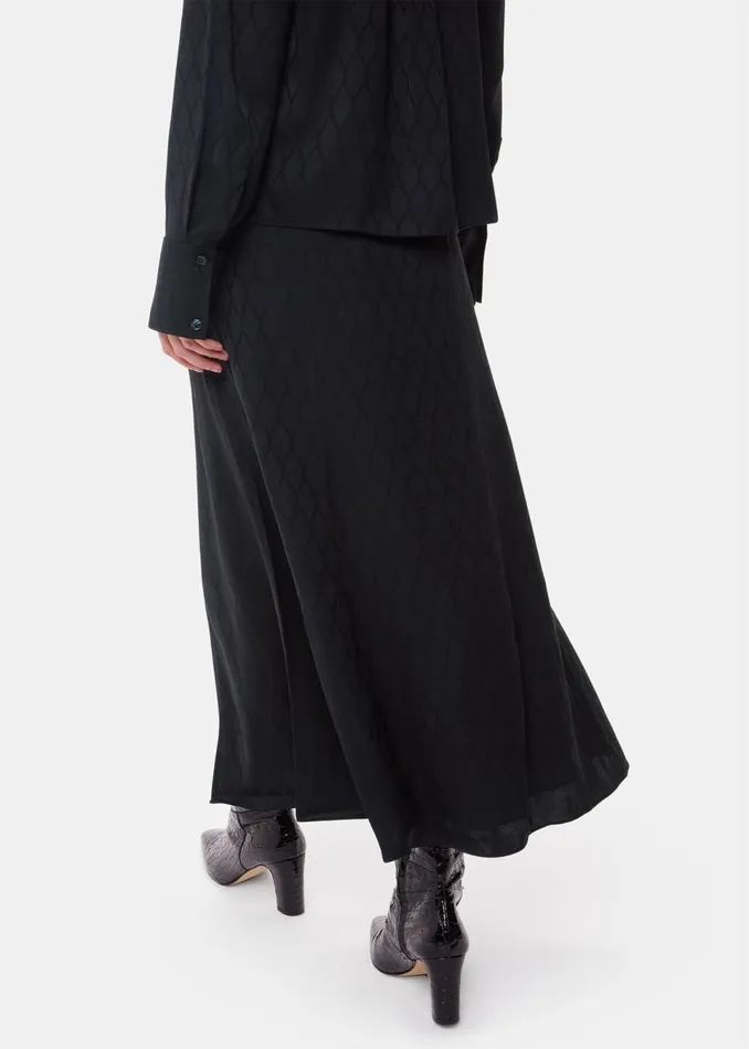 Women Skirts Whistles Black Diamond Jacquard Midi Skirt