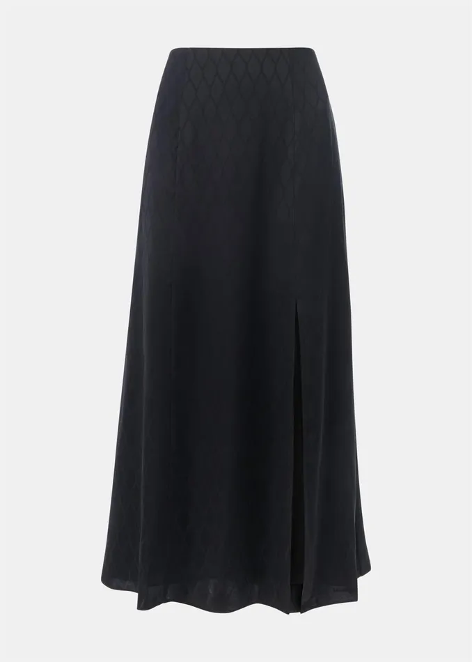 Women Skirts Whistles Black Diamond Jacquard Midi Skirt