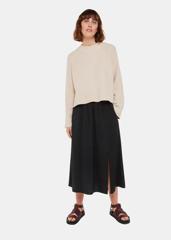 Women Skirts Whistles Black Eva Elasticated Waist Skirt