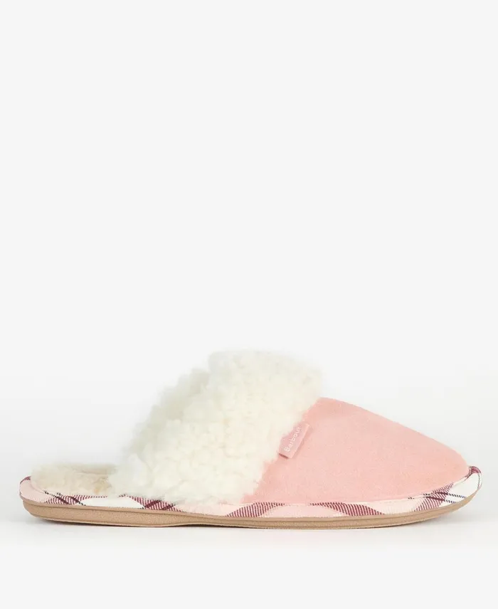Women Slippers Barbour Lydia Mule Slippers Grey Suede