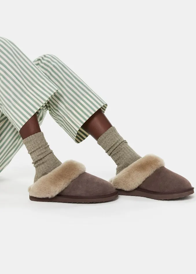 Women Slippers Whistles Taupe Emilia Cuff Slipper