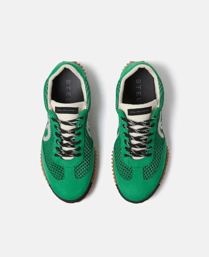 Women Sneakers Stella McCartney SWave Sport Mesh Paneled Sneakers Fern Green