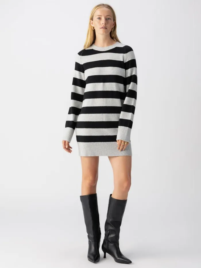Women So Soft Sweater Dress Heather Grey Black Stripe Sanctuary Clothing Dresses and Jumpsuits Women So Soft Sweater Dress Heather Grey Black Stripe Sanctuary Clothing Dresses and Jumpsuits